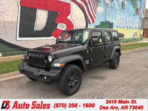 Black 2018 Jeep Wrangler Unlimited Sport for sale in Des Arc, AR