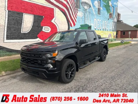 Black 2023 Chevrolet Silverado 1500 Custom for sale in Des Arc, AR