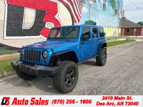 Blue 2015 Jeep Wrangler for sale in Des Arc, AR