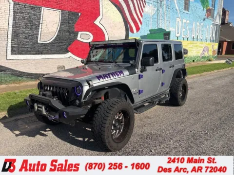 Silver 2016 Jeep Wrangler Unlimited Sahara for sale in Des Arc, AR