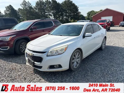 White 2014 Chevrolet Malibu LT for sale in Des Arc, AR