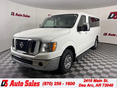 White 2019 Nissan NV Passenger SL for sale in Des Arc, AR
