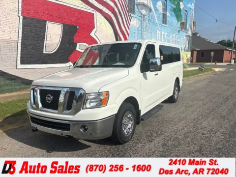 White 2019 Nissan NV Passenger SL for sale in Des Arc, AR