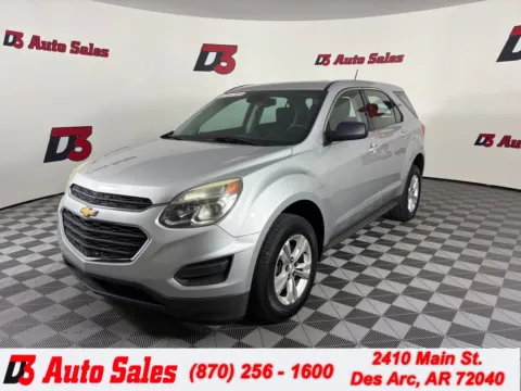 Silver 2016 Chevrolet Equinox LS for sale in Des Arc, AR