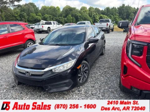 Black 2017 Honda Civic EX for sale in Des Arc, AR
