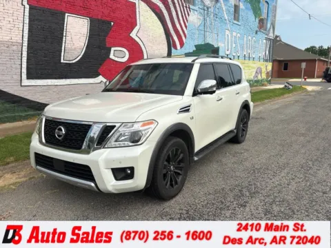 White 2018 Nissan Armada Platinum for sale in Des Arc, AR