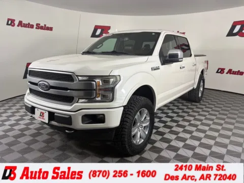 White 2018 Ford F-150 Platinum for sale in Des Arc, AR