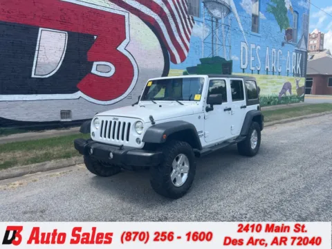 White 2014 Jeep Wrangler Unlimited Sport for sale in Des Arc, AR