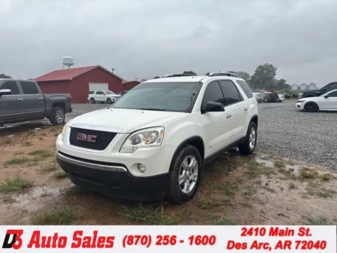 White 2009 GMC Acadia SLE-1 for sale in Des Arc, AR