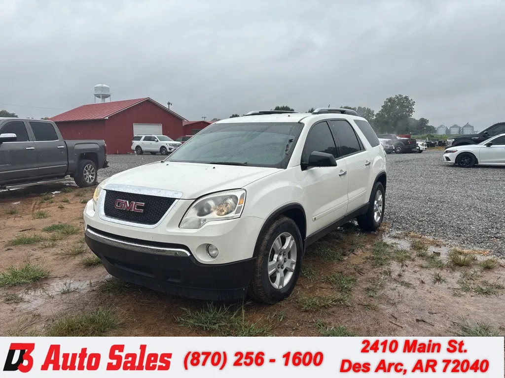 White 2009 GMC Acadia SLE-1 for sale in Des Arc, AR