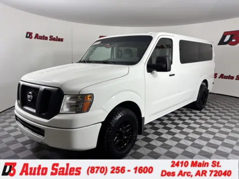 White 2018 Nissan NV Passenger S for sale in Des Arc, AR