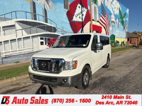 White 2015 Nissan NV Passenger SL for sale in Des Arc, AR