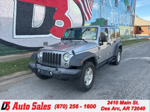 Silver 2017 Jeep Wrangler Unlimited Sport for sale in Des Arc, AR