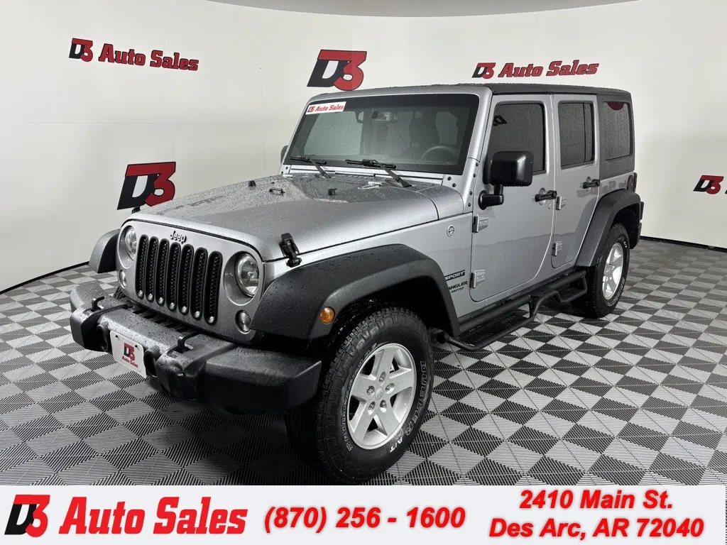 Silver 2017 Jeep Wrangler Unlimited Sport for sale in Des Arc, AR
