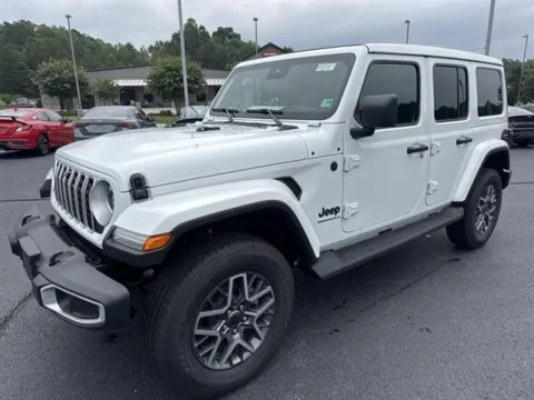 White 2025 Jeep Wrangler 4-Door Sahara 4x4 for sale in Danville, VA
