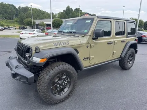 Green 2025 Jeep Wrangler 4-Door Willys 4x4 for sale in Danville, VA