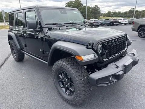 Black 2025 Jeep Wrangler 4-Door Willys 4x4 for sale in Danville, VA