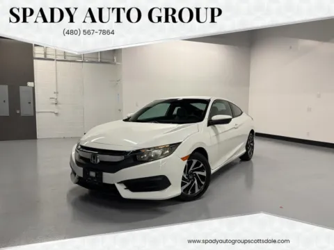 White 2016 Honda Civic LX Coupe CVT for sale in Scottsdale, AZ