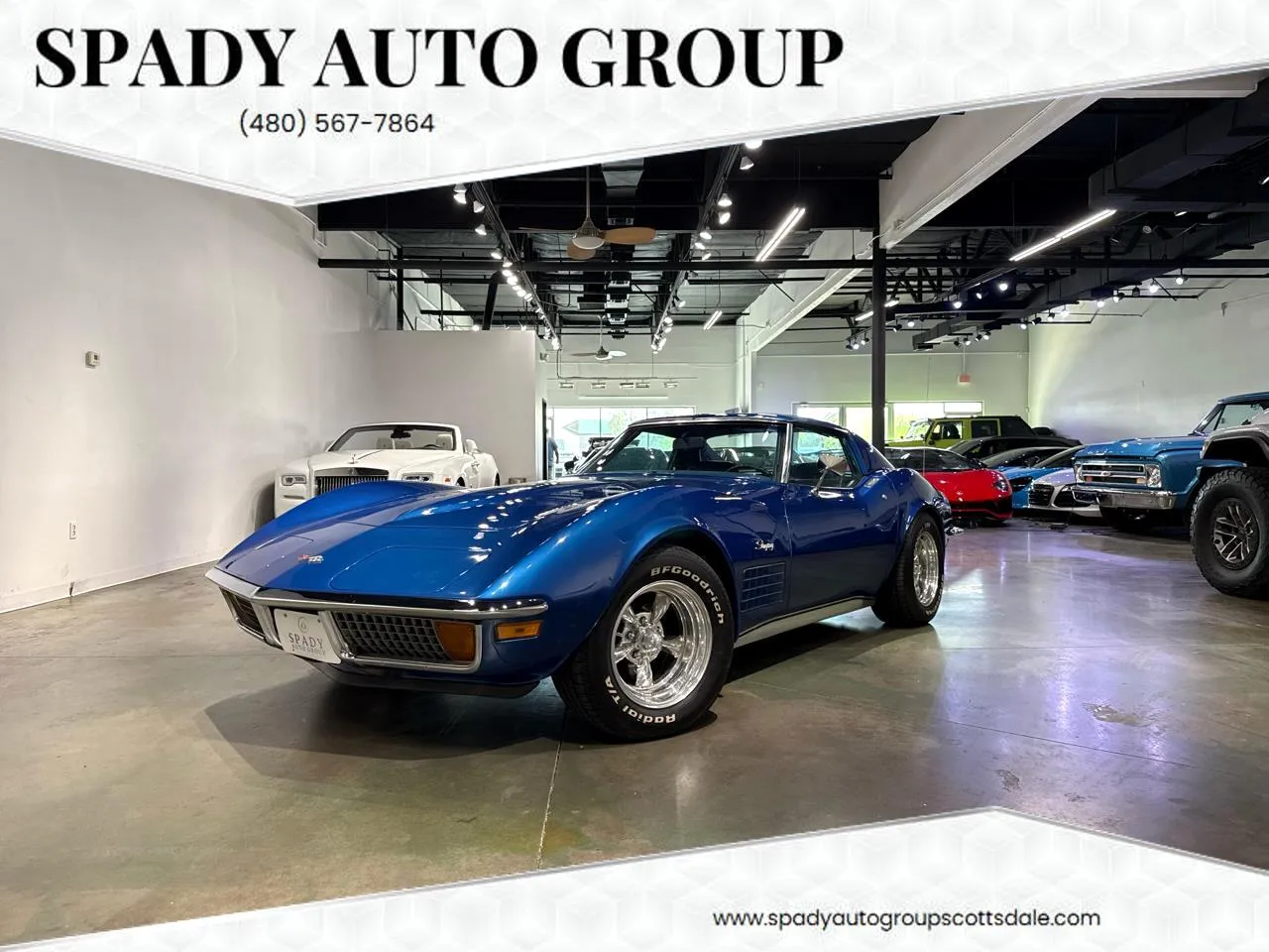 Blue 1972 Chevrolet Corvette 2D Coupe for sale in Scottsdale, AZ