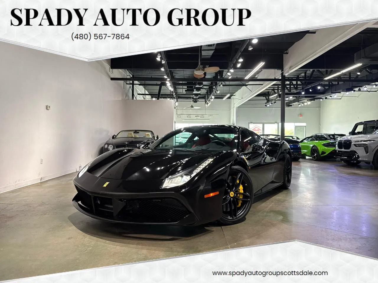 Black 2016 Ferrari 488 GTB Coupe for sale in Scottsdale, AZ