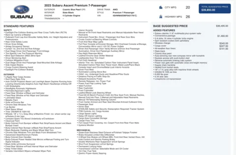 More photos of 2023 Subaru Ascent Premium at Twins Chrysler Dodge Jeep Ram, MI