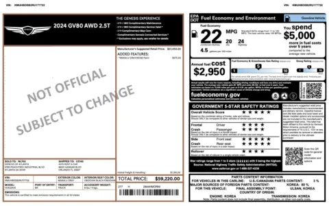 More photos of 2024 Genesis GV80 SUV at Twins Chrysler Dodge Jeep Ram, MI