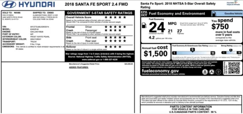 More photos of 2018 Hyundai Santa Fe Sport 2.4L at Twins Chrysler Dodge Jeep Ram, MI