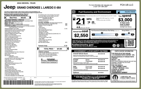 More photos of 2024 Jeep Grand Cherokee L Laredo X at Twins Chrysler Dodge Jeep Ram, MI