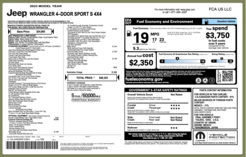 More photos of 2023 Jeep Wrangler Sport S at Twins Chrysler Dodge Jeep Ram, MI