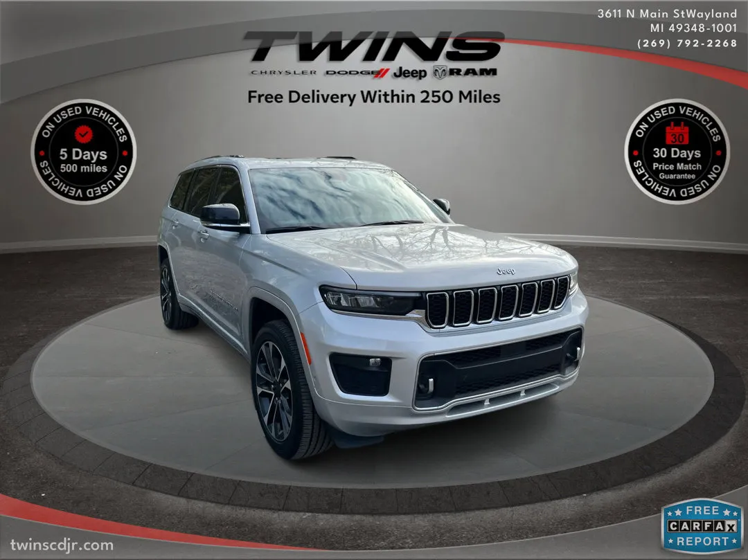 Silver 2022 Jeep Grand Cherokee L Overland for sale in Wayland, MI