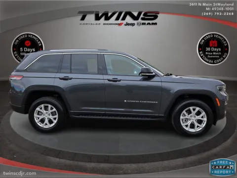 Photos of 2023 Jeep Grand Cherokee Limited for sale in Wayland, MI at Twins Chrysler Dodge Jeep Ram