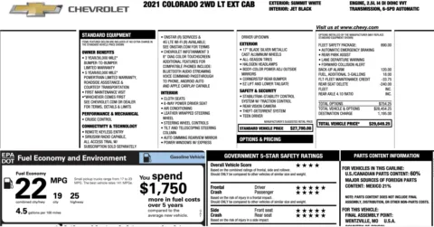 More photos of 2021 Chevrolet Colorado 2WD LT at Twins Chrysler Dodge Jeep Ram, MI