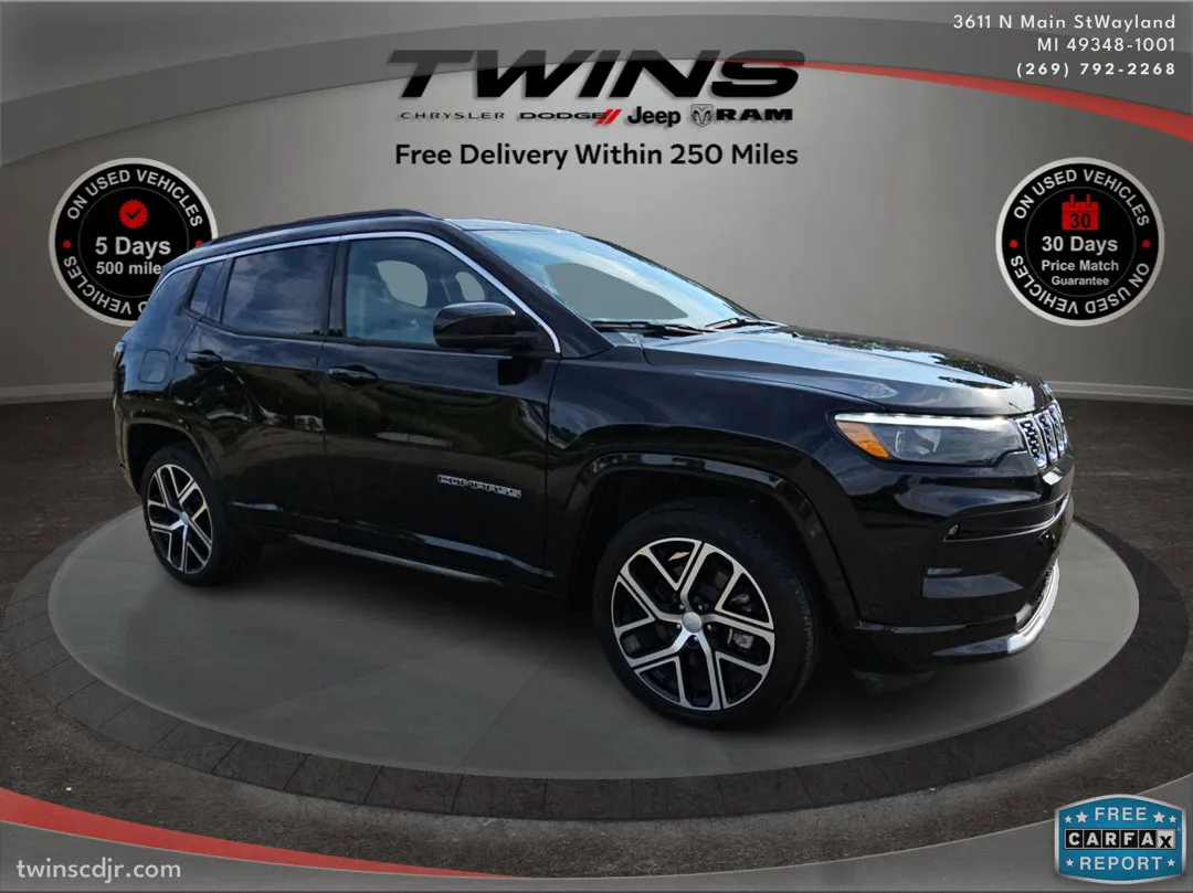 Black 2024 Jeep Compass Limited for sale in Wayland, MI