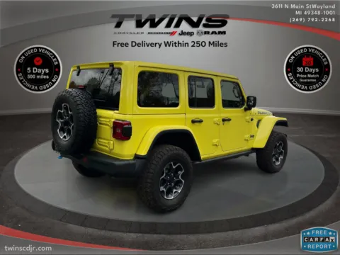 Another view of 2023 Jeep Wrangler 4xe Rubicon for sale in Wayland, MI at Twins Chrysler Dodge Jeep Ram