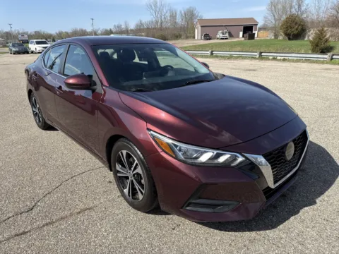 Red 2021 Nissan Sentra SV for sale in Wayland, MI