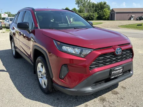 Red 2021 Toyota RAV4 Hybrid LE for sale in Wayland, MI