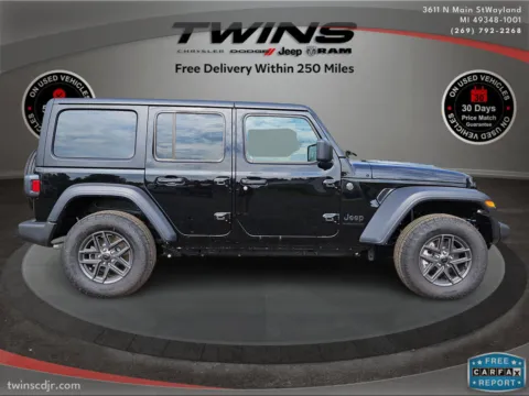 Photos of 2024 Jeep Wrangler Sport S for sale in Wayland, MI at Twins Chrysler Dodge Jeep Ram