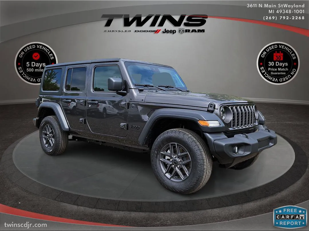 Gray 2024 Jeep Wrangler Sport S for sale in Wayland, MI