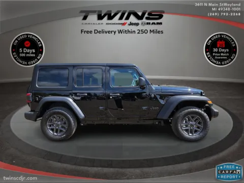 Black 2024 Jeep Wrangler Sport S for sale in Wayland, MI