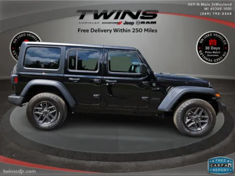 Photos of 2024 Jeep Wrangler Sport S for sale in Wayland, MI at Twins Chrysler Dodge Jeep Ram