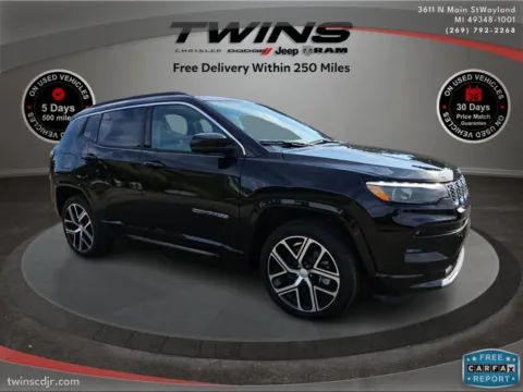 Black 2024 Jeep Compass Limited for sale in Wayland, MI