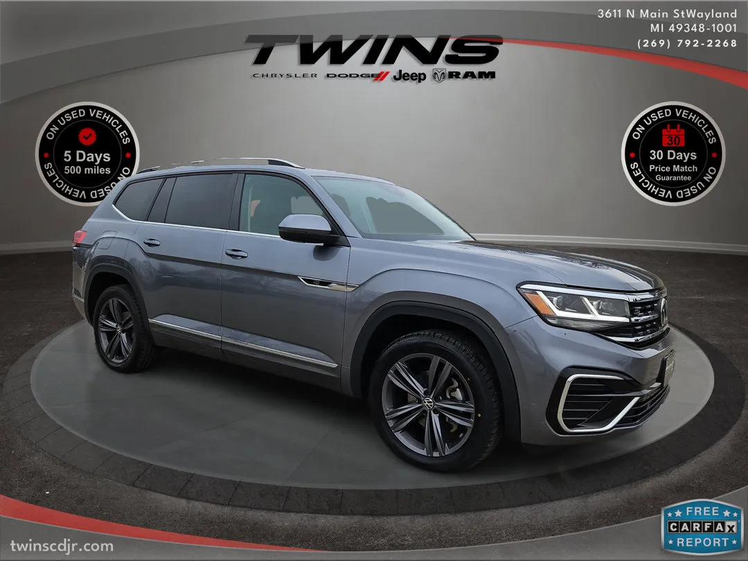 Gray 2022 Volkswagen Atlas 3.6L V6 SEL R-Line for sale in Wayland, MI