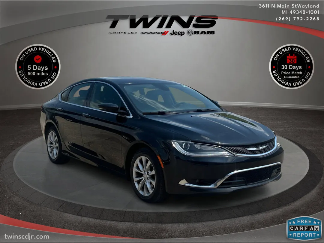 Black 2015 Chrysler 200 C for sale in Wayland, MI