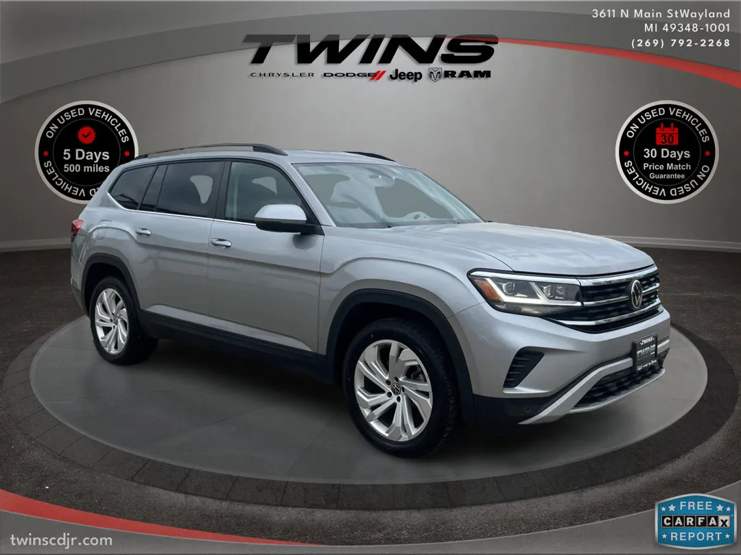 Silver 2023 Volkswagen Atlas 3.6L V6 SE w/Technology for sale in Wayland, MI