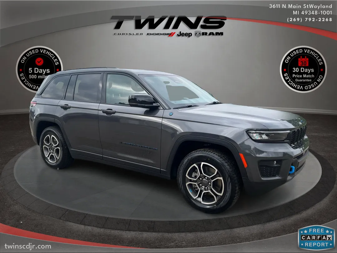 Gray 2022 Jeep Grand Cherokee 4xe Trailhawk for sale in Wayland, MI