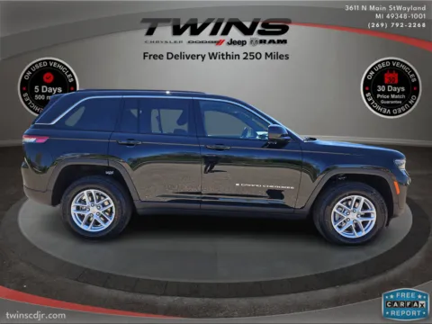 Photos of 2025 Jeep Grand Cherokee Laredo X for sale in Wayland, MI at Twins Chrysler Dodge Jeep Ram