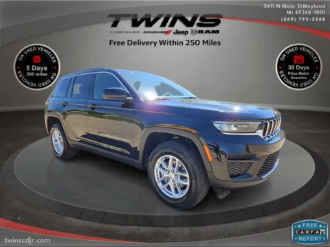 Black 2025 Jeep Grand Cherokee Laredo X for sale in Wayland, MI
