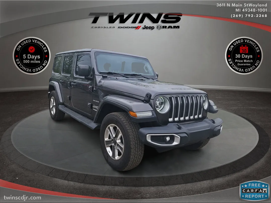 Gray 2020 Jeep Wrangler Unlimited Sahara for sale in Wayland, MI