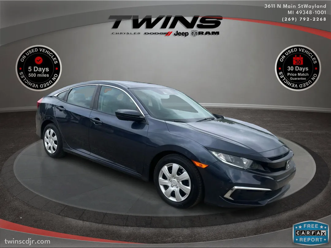 Blue 2020 Honda Civic Sedan LX for sale in Wayland, MI