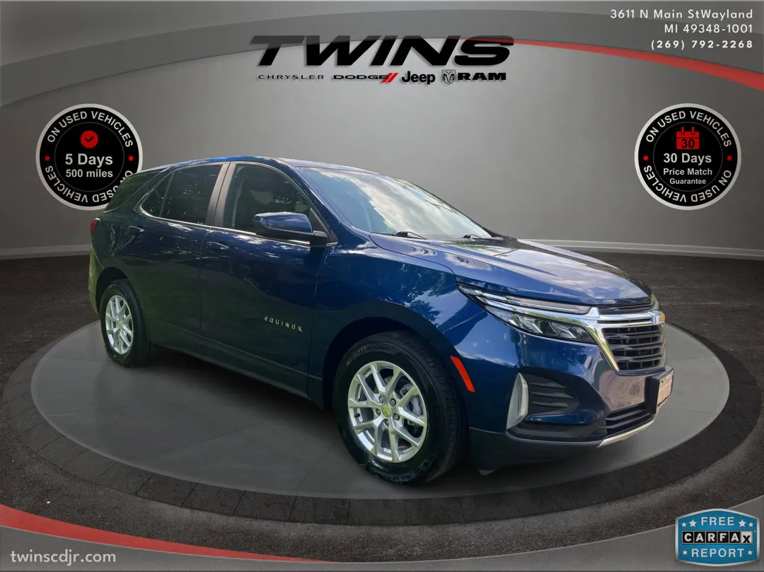 Blue 2022 Chevrolet Equinox LT for sale in Wayland, MI